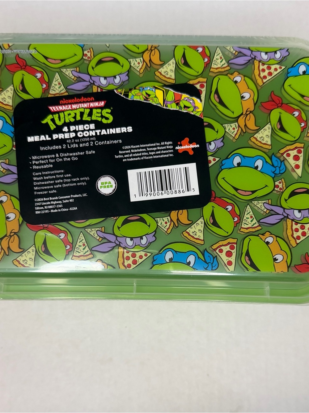 Teenage Mutant Ninja Turtles 4-Piece Meal Prep Containers - Green